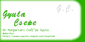 gyula csepe business card